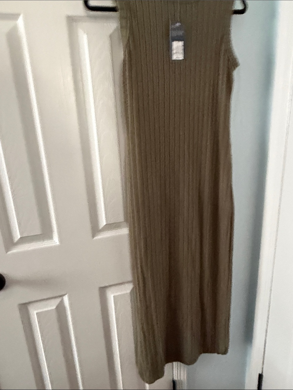 NWT Universal Thread Olive Green Ribbed Maxi Dress Size S